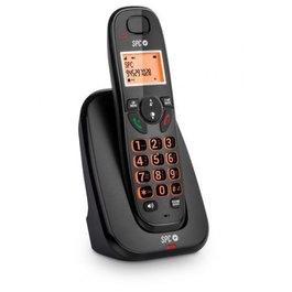 SPC Teléfono Inalámbrico Kairo 7331N Negro - Compatible GAP, Identificador de Llamadas, Teclado Iluminado, Manos Libres, Alarma, Bloqueo de Números
